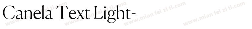 Canela Text Light字体转换